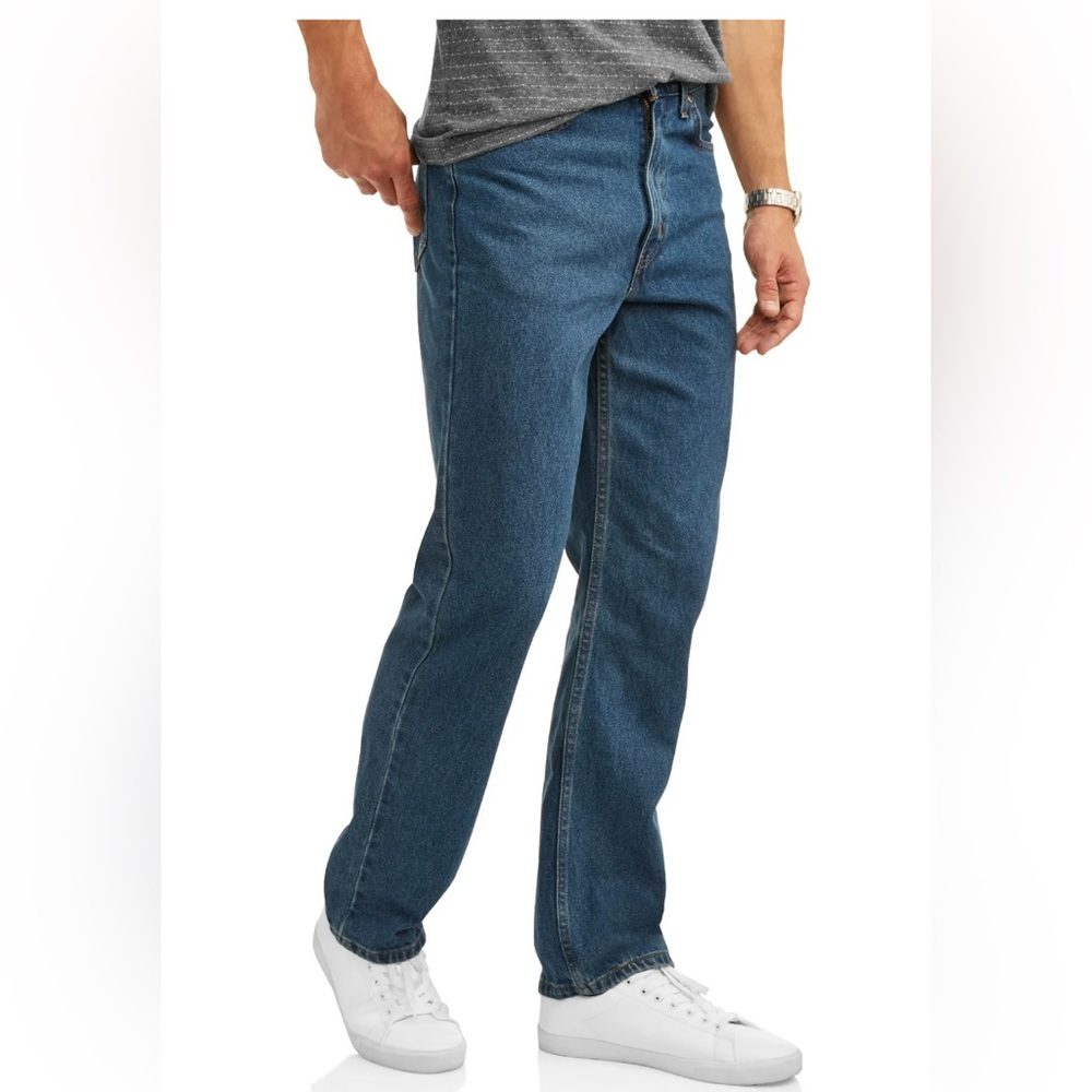 George Relaxed Fit Mens Blue Jeans Size 32x34 New